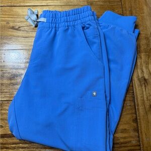 Figs High Waisted Uman Jogger Scrub Pants Ceil Blue medium petite